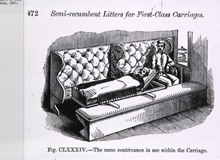 [Transportation of the sick and wounded: Semi-recumbent Litters for First-Class Carriages]