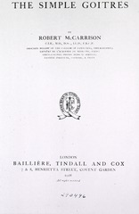 [Title page from The Simple Goitres]