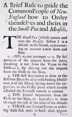 [Smallpox: Brief rule to guide the common people of New England]