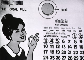 Malaysian poster explaining the use of the pill