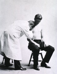 [S.A. Knopf with patient]