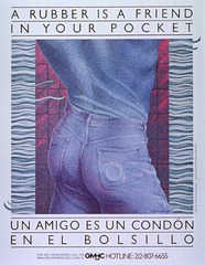 A rubber is a friend in your pocket: Un amigo es un condón en el bolsillo