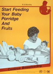 4-6 months: start feeding your baby porridge and fruits