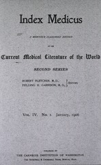 Index Medicus [cover of Jan. 1906 issue]