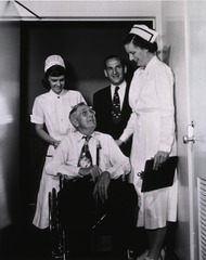 [Mr. Charles C. Meredith becomes the first patient at the Clinical Center]