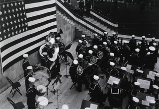 [Navy Band at dedication ceremony for first six buildings at NIH]