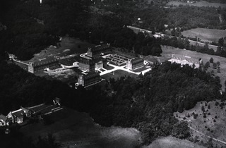 [Aerial views of NIH buildings and grounds]