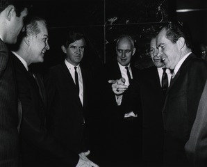 [Dr. Robert Q. Marston meets President Nixon]