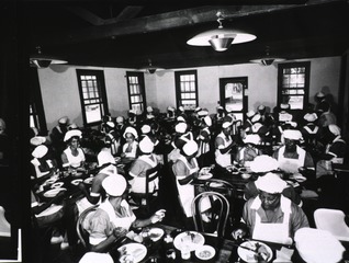 [The dining hall at the midwife institute]
