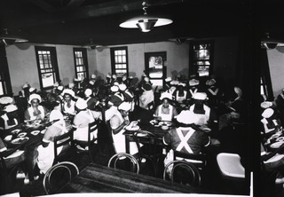 [The dining hall at the midwife institute]