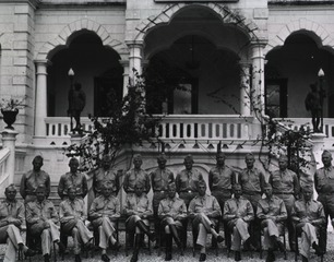 [Group portrait of U.S. military personnel in Trindad, B.W.I.]