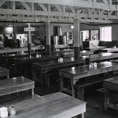 [Interior view of a military patients' mess hall, New Zealand]