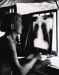 [Examination of X-ray at Camp Drum, N. Y.]
