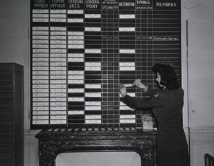 [Disposition chart of all hospital trains, 1944]