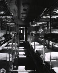[Interior view of a hospital train patient car, 1944]