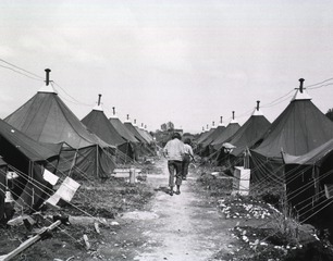 Nurses' quarters at the 8th Evacuation Hospital, Teano area, Italy