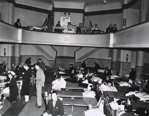 The 8th Evacuation Hospital situated in the auditorium of a former Italian school, Casablanca, French Morocco