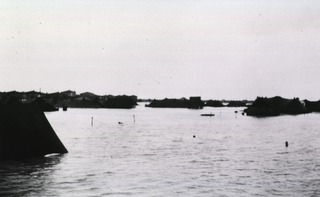 [View of 38th Evacuation Hospital during a flood]