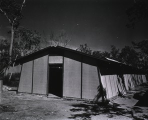 [Exterior view of portable hut being constructed, 2nd Field Hospital, Australia]