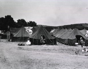 [General view showing tents]