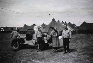 [General view showing tents and personnel, 42nd Field Hospital, France]