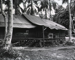 [Exterior view of temporary surgical building and wards, 13th General Hospital, New Guinea]