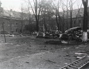 [Destruction caused by German flying bombs, 15th General Hospital, Liege, Belgium]