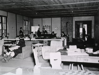 [Interior view of a recreation hall, 25th General Hospital]