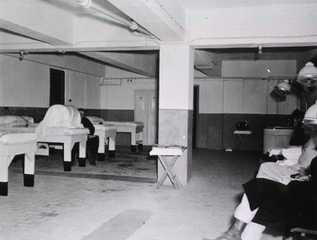 [Interior view of a physiotherapy room, 25th General Hospital, Belgium]