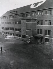 [Exterior view of the 130th General Hospital, Ciney, Belgium]