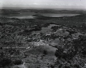 [Aerial photograph of the 116th Station Hospital, Port Moresby, New Guinea]