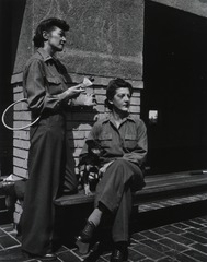 [Army Nurses- 2nd Lt. Kay M. Gougeon and Lt. Viola A. Parsons]