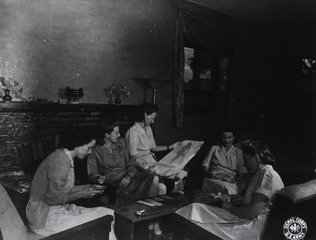 [Army nurses in their quarters at a Station Hospital, Kunming, China]