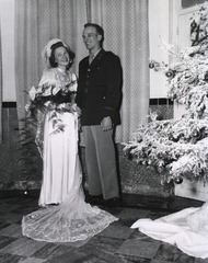 [Army Nurse 2nd Lt. Ann J. Niznik in wedding dress]