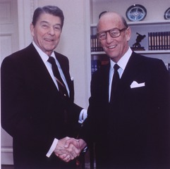 [Dr. Fredrickson and President Ronald Reagan]