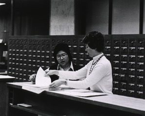 [Lillian Kozuma with colleague in the rotunda]
