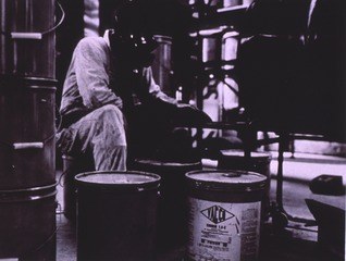 Worker at pesticide formulating plant