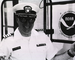 Dr. Leonard Bachman aboard a NOAA (National Oceanic and Atmospheric Administration) vessel, 1986