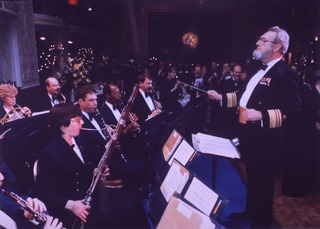 Surgeon General C. Everett Koop conducting the Coast Guard band