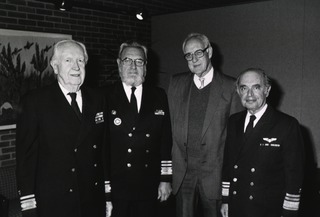 [Surgeon General C. Everett Koop with former Surgeons General Scheele, Stewart, and Richmond]