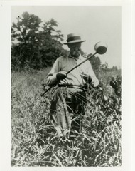 [Henry R. Carter, the yellow fever expert of the Public Health Service, collecting mosquito larvae at Baden Pond in North Carolina]