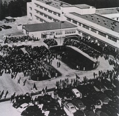 Dedication ceremonies in November 1947, marking the opening of the George H. Lanier Memorial Hospital in Langdale, Alabama