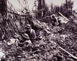 132nd Infantry in front-line trench, Forges, October 3, 1918