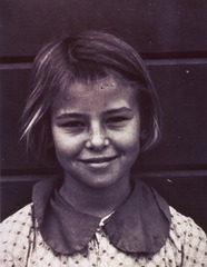 The F.S.A. Tulare camp for migrant workers. Migrant girl