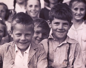 Lille, ME. Aug. 1942. Acadian children attending Catholic school