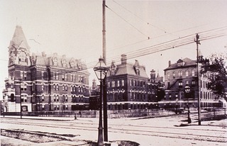 [Exterior view of Cook County Hospital]