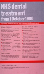 NHS dental treatment from 1 October 1990