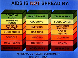 AIDS is not spread by