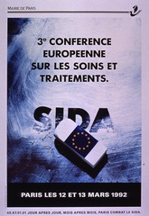 SIDA: 3e conférence européenne sur les soins et traitements, Paris les 12 et 13 mars 1992