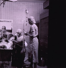 Open-heart surgery, NIH, 1955. Photo by R. Perry